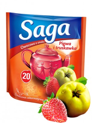 Infusión de Frutas Sabor Membrillo y Fresa | 20 Unidades.