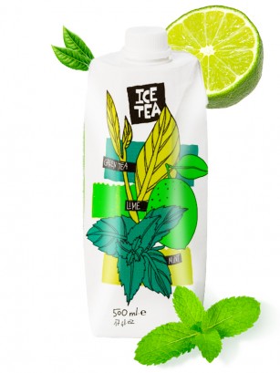 Té Verde Helado con Lima  y Menta 500 ml.
