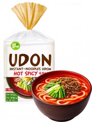 3 Raciones de Fideos Udon Coreanos Shoyu Picante