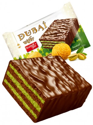 Chocolatina Waffer Dubai de Chocolate y Pistacho 35g.