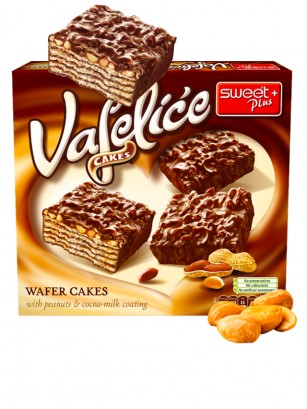 Pasteles de Barquillo Chocolate y Cacahuetes 200 grs.