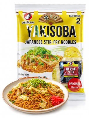 Fideos Yakisoba Frescos  con Salsa Otafuku | 2 Raciones | 370g.