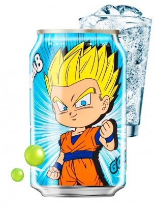 Agua Soda Sabor Uva Blanca | Ocean Bomb Edición Dragon Ball | Gohan 330 ml.
