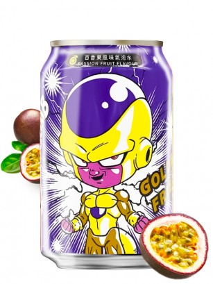 Agua Soda Sabor Fruta de la Pasión | Ocean Bomb Edición Dragon Ball | Golden Freezer 330 ml.