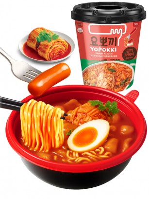 Topokkis | Mochis y Ramen Coreanos Rapokki Instantáneos con Kimchi 145g.