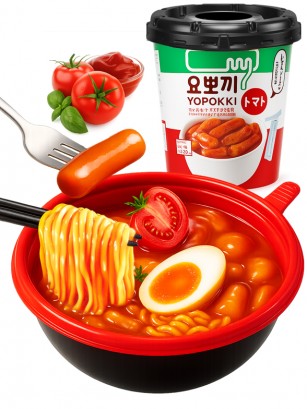 Topokki Coreanos Instantáneos con Tomate | Yopokki 120g.