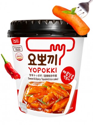 Yopokki | Mochis Coreanos Topokki Instantáneos con Salsa 140 grs
