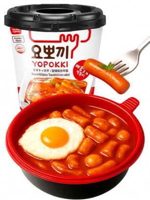 Topokki Coreanos Instantáneos con Salsa  | Yopokki 140g.