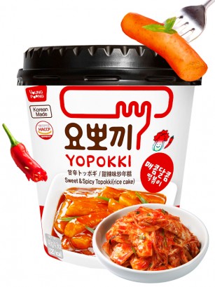 Yopokki | Mochis Coreanos Topokki Instantáneos con Kimchi 115 grs.