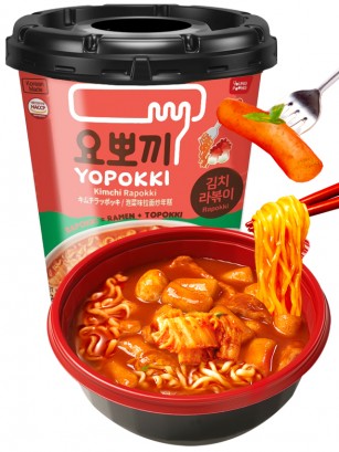 Topokkis | Mochis y Ramen Coreanos Rapokki Instantáneos con Kimchi 145g.