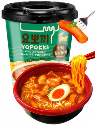 Ramen y Topokki Instantáneos Curry | Yopokki 145 grs.