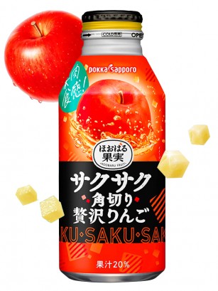 Bebida de Zumo y Trocitos de Manzana Japonesa | Botella de Aluminio 400g