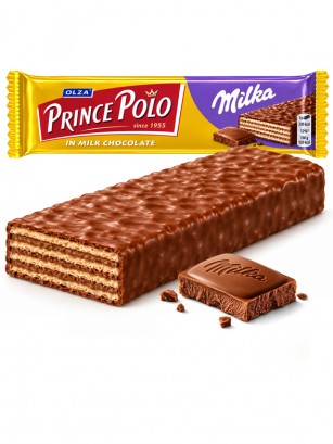Chocolatina Waffer Prince Polo XXL con Milka | 45 g