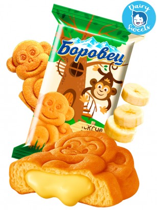 Gofre Monito relleno de Crema de Banana 30g.