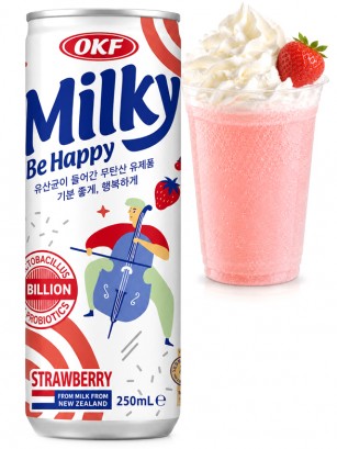 Refresco Coreano Milky Be Happy Fresa | OKF 250 ml