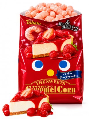 Tohato Caramel Corn Tarta de Queso y Frutos Rojos | 52 g