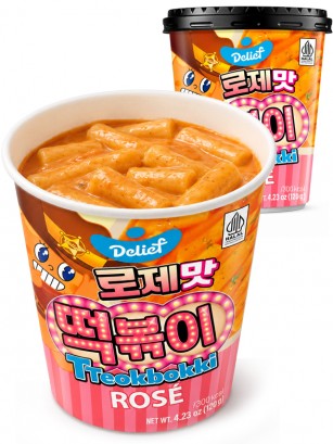 Tteokbokki (Topokki) Carbonara Rosé Cup | Delief 120g