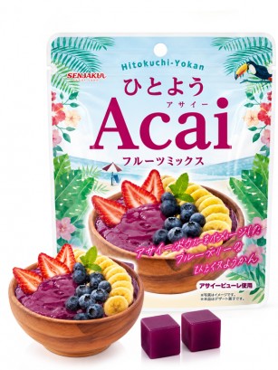 Dulce Tradicional Yokan de Acai con Frutas en Porciones 78g.